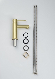 Timo Смеситель для раковины Saona 2361/03F золото матовое – фотография-3